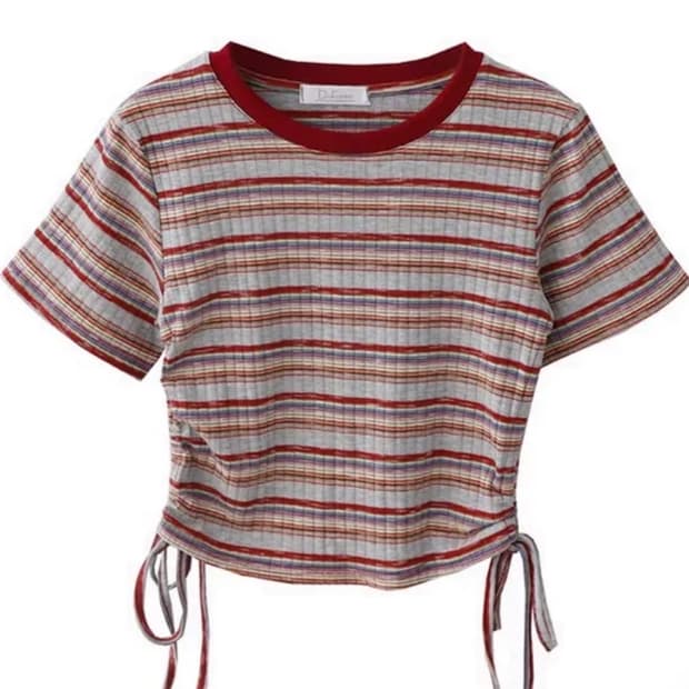 레인보우 여름 반팔