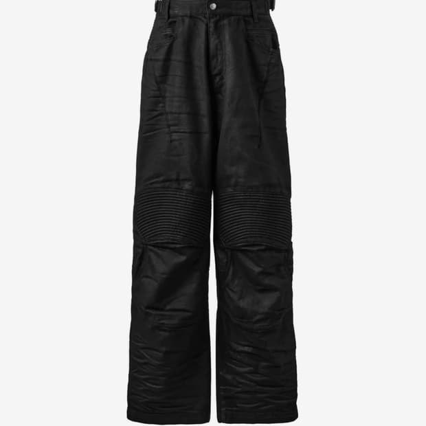 어나더유스 바이커 코팅 데님 팬츠