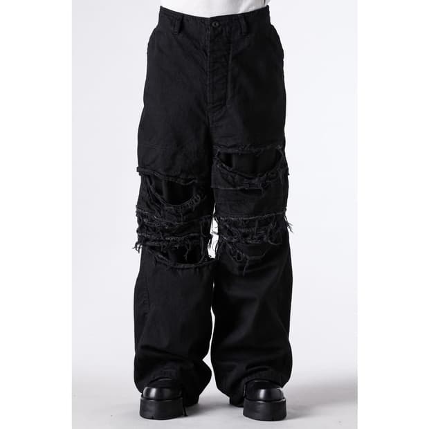 새상품 율리우스 10oz 블랙 배기 데님트라우저 3사이즈