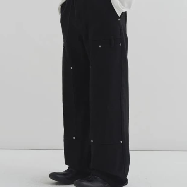 드로우핏 워시드 더블니 워크팬츠