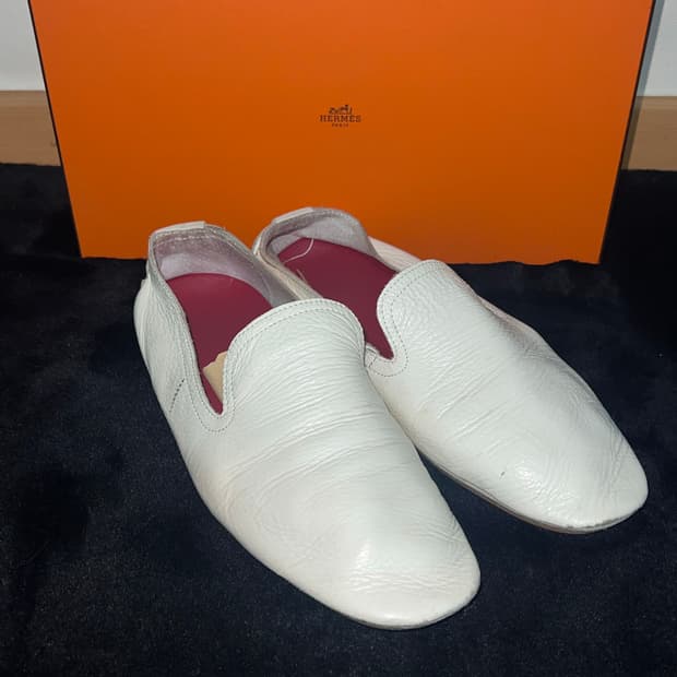 Plain Leather white loafer 270 