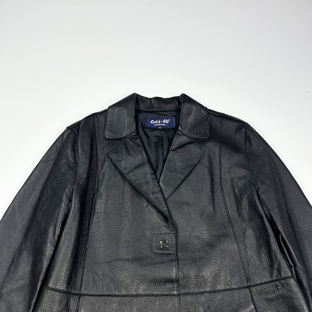 VTG 빈티지 양가죽 블랙 롱 가죽코트 (77사이즈 여성추천)