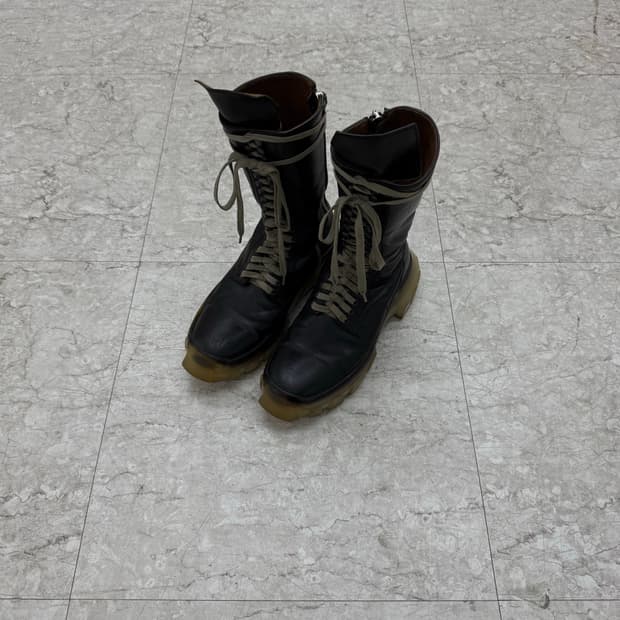 Rick Owens / 시시포스 트랙터 부츠 클리어솔 / 41 (270)