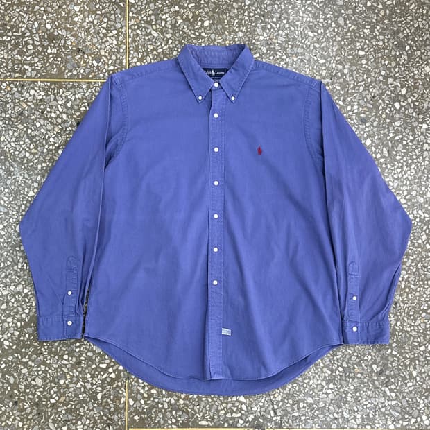 90s 폴로 랄프로렌 페이디드 코튼 셔츠 XXL