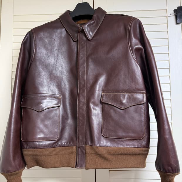 veluokldly 말가죽 a-2 자켓 xl