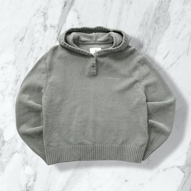 스노우 피크 다크 그레이 후드 니트 