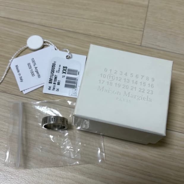 메종 마르지엘라 넘버링 반지 실버 xxs