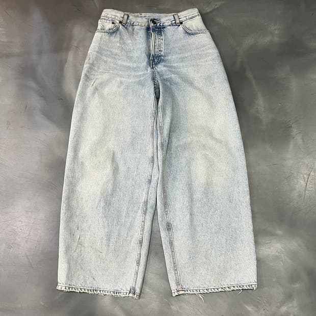 하이쿠레 와이드 워싱 데님 팬츠 y14790