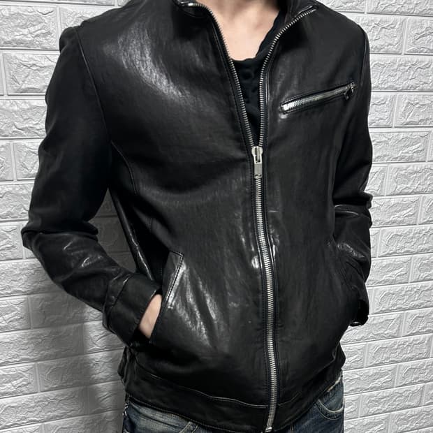 지오송지오 싱글 램스킨 자켓