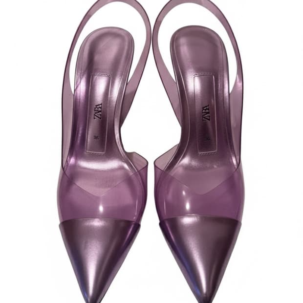 자라 투명 힐 라일락 35