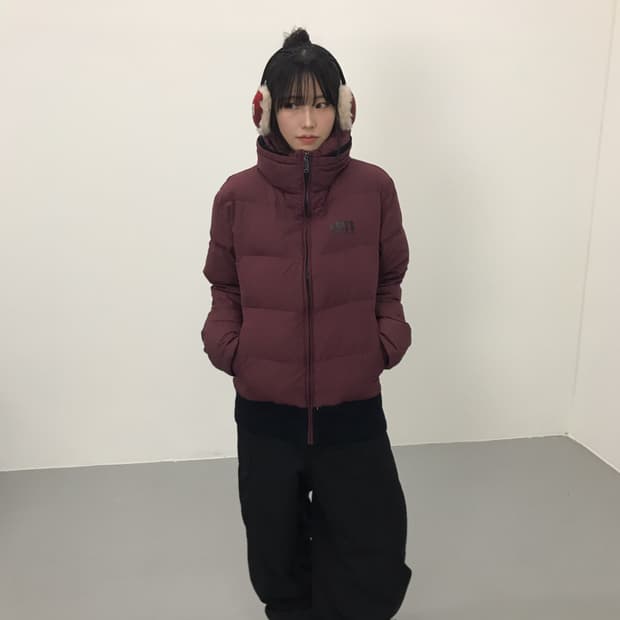  리바이스 와인 버건디 패딩