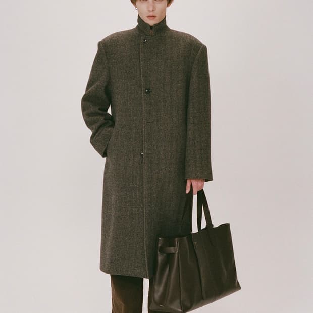 [S]셔터 25FW 싱글 체스터 코트 브라운