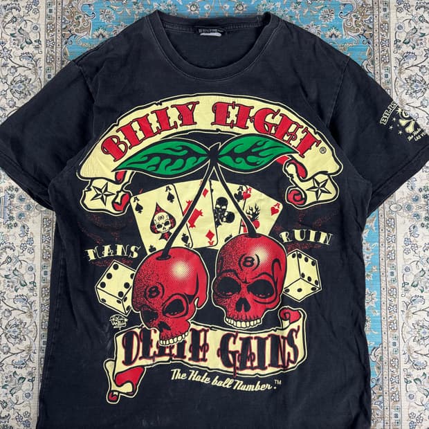  Billy Eight 체리 스컬 반팔슬리브1598