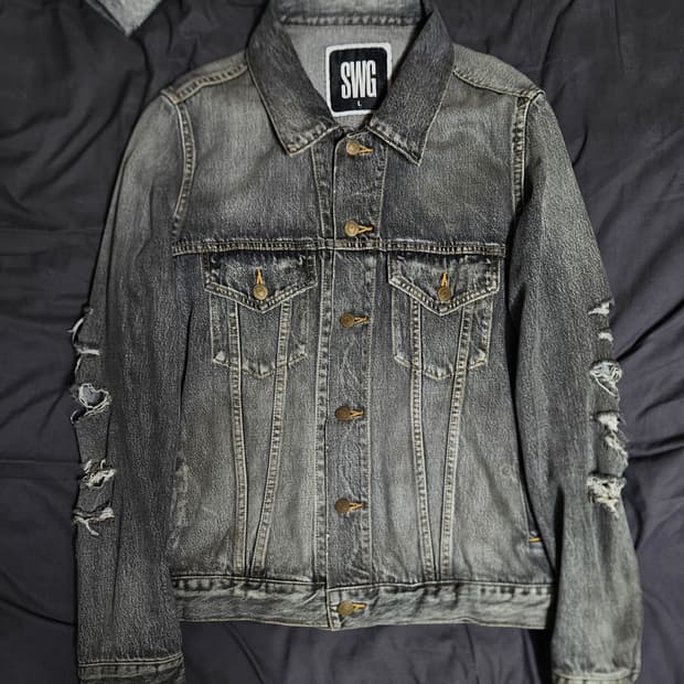 스웨거 재팬 슬릿워싱 데님자켓 L