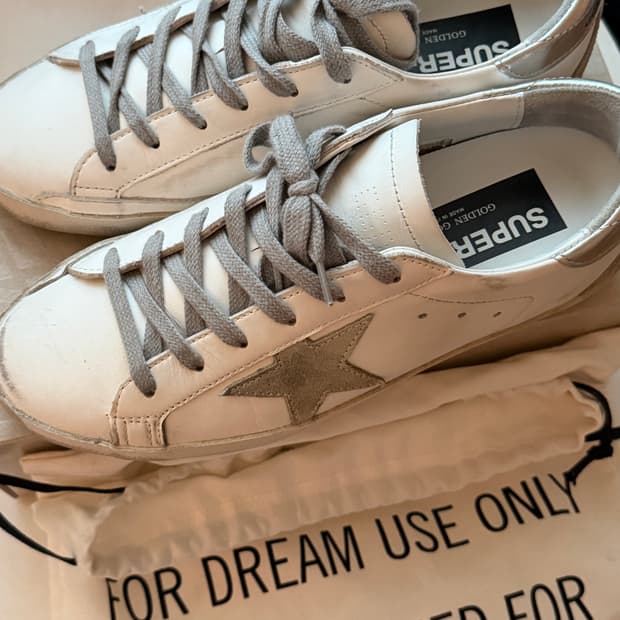 골든구스 슈퍼스타 화이트 실버탭 37