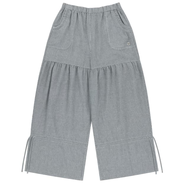  코이세이오 SHIRRING ROUGH PANTS STRIPE 