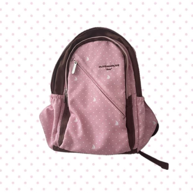 Olive des olive 올리브데올리브 딸기초코 도트 핀터깔 가방