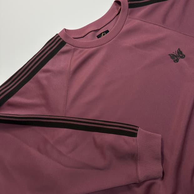 니들스 트랙 크루넥 폴리 스무스 스모크 핑크