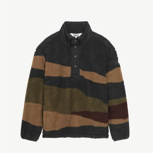 신품급_(M)에이글 AIGLE 플리스 카모 패턴 풀오버