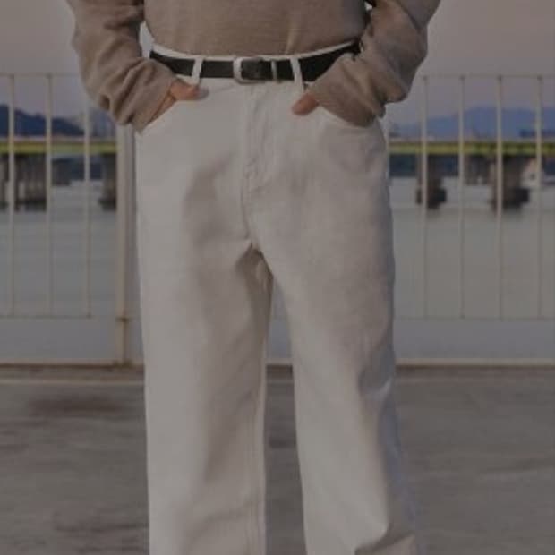 토피 와이드 크림진 31