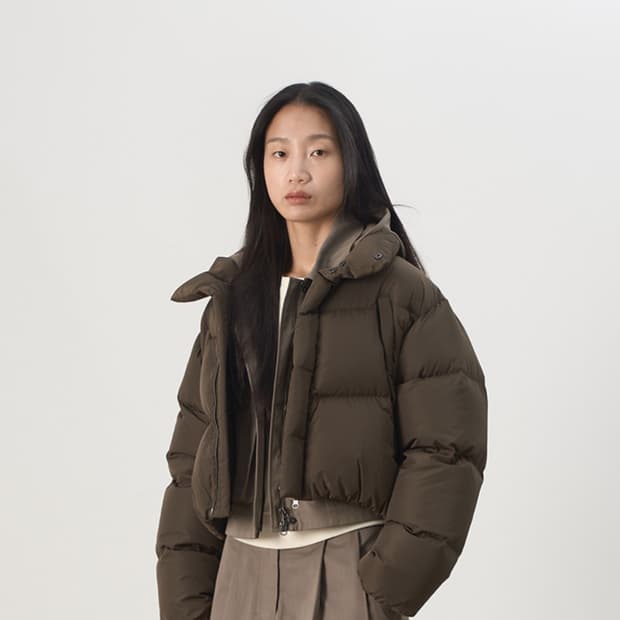 러프사이드 화이트라벨 퍼퍼다운 점퍼 세피아