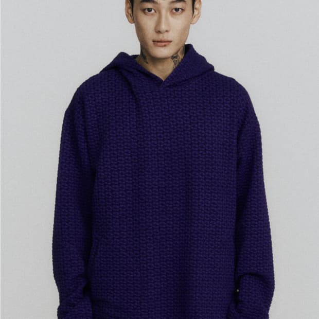 Wesken 22A/W jacquard hoodie (PURPLE)
