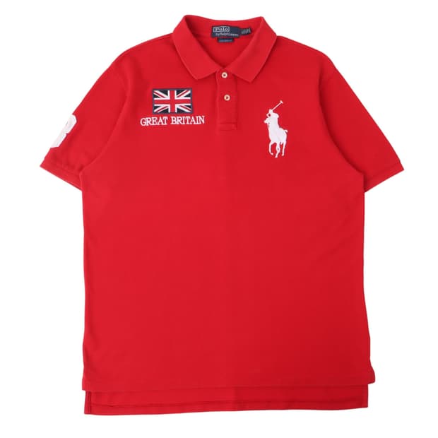 폴로 랄프로렌 레드 잉글랜드 빅포니 pk 티셔츠