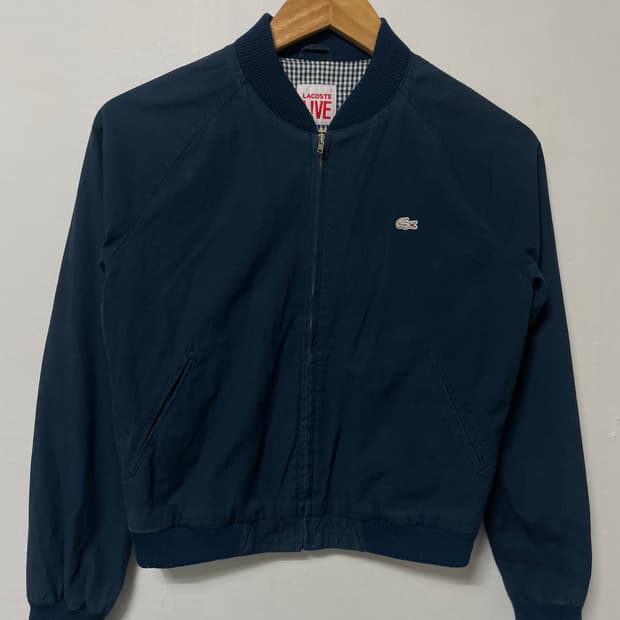 55 라코스테 크롭 블루종 자켓 정품