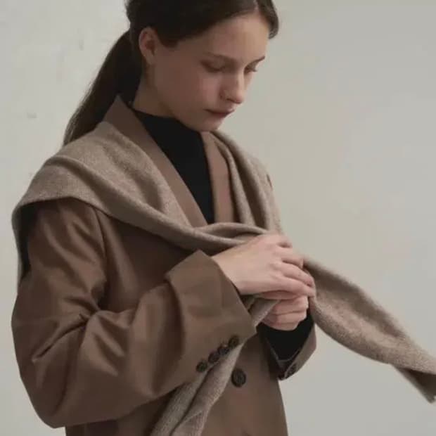 게드 GED 니트 숄 오트밀 21FW KINT SHAWL - OATMEA