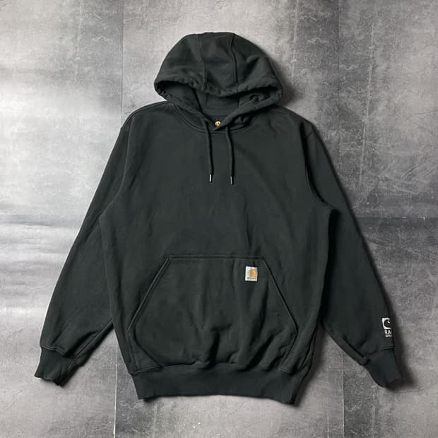 CARHARTT 칼하트 빈티지 블랙 기모 후드티 A00911