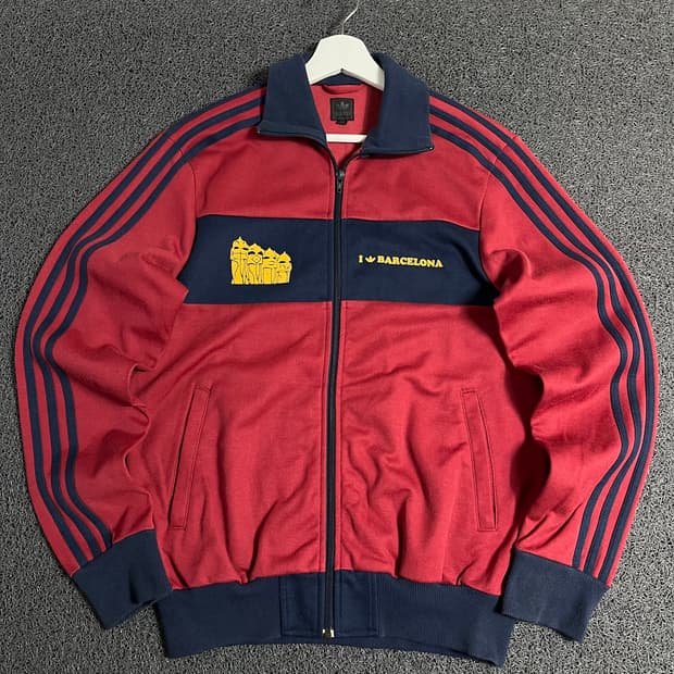 00s 아디다스 올드스쿨 바르셀로나 져지 버건디 M