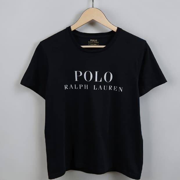 55~66 POLO 폴로 로고 프린팅 반팔 티셔츠 블랙