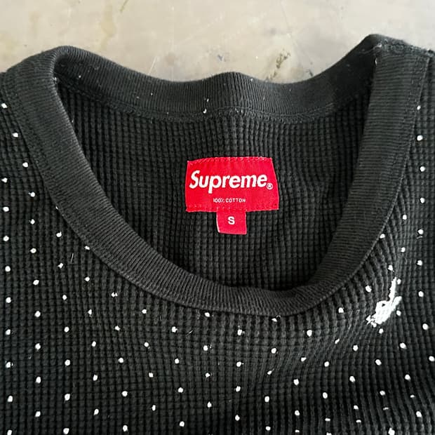 슈프림 x 러브보이 와플 써멀 블랙
