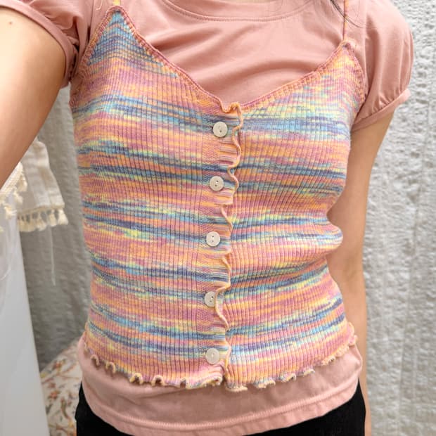 Sunset Sorbet Knit Bustier