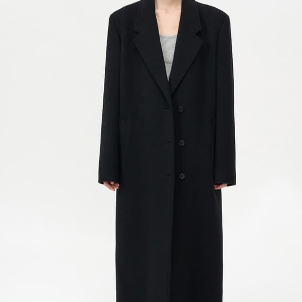 인사일런스우먼 클래식 맥시 코트 블랙 M