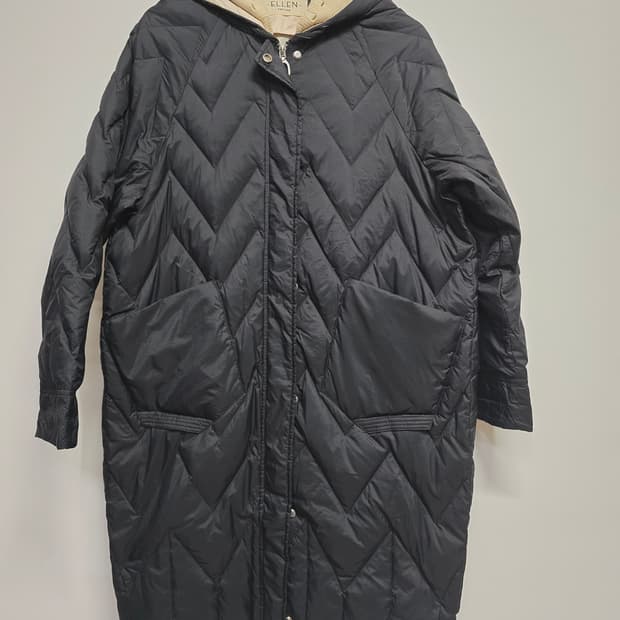 엘렌  퀼팅 다운롱패딩 블랙