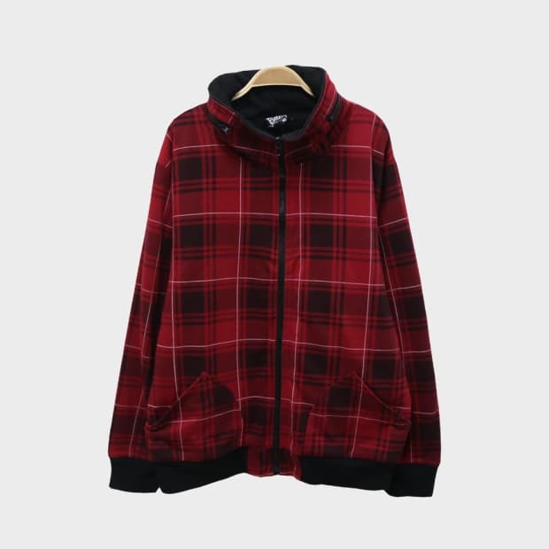 BAD BOY 체크 하이넥 집업 62400