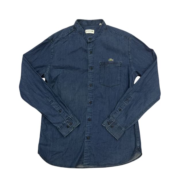 라코스테 헨리넥 데님 셔츠