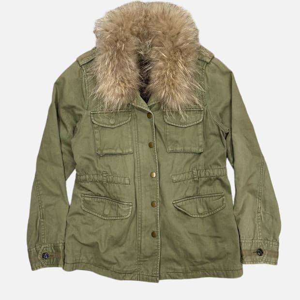 fur collar military jacket