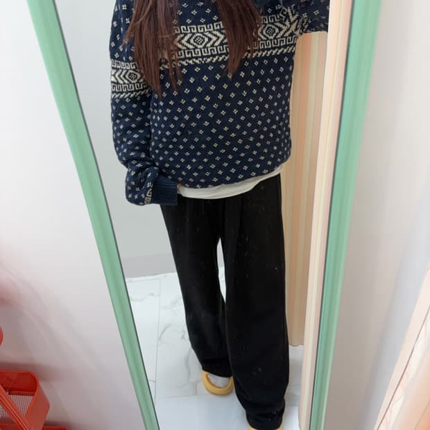 폴로 랄프로렌 노르딕 패턴 스웨터 니트 네이비(xl)