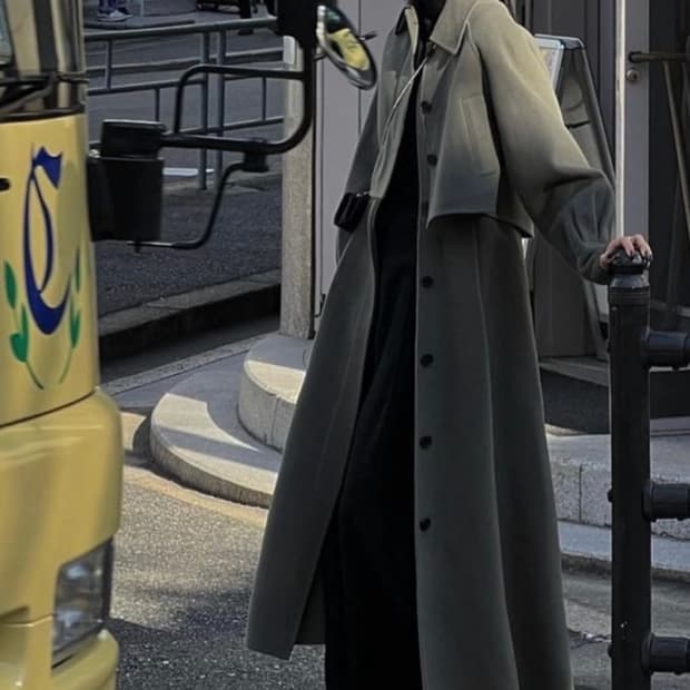 트리밍버드 3way 캐시미어 코트 카키