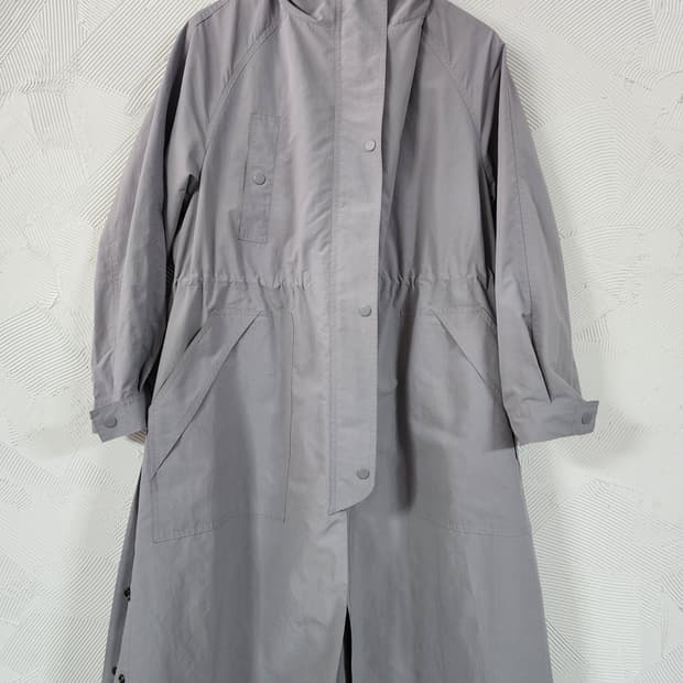 래트바이티 후드 롱 코트 그레이 여성용