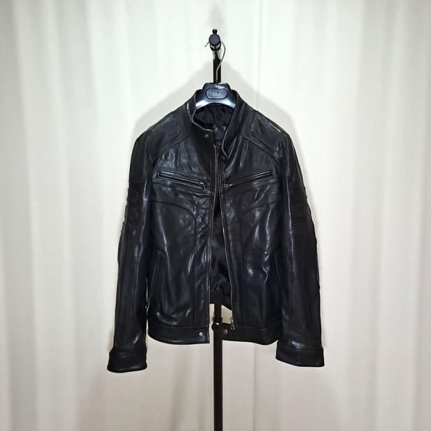 (택포) 절개패치 싱글 양가죽 자켓 M B1