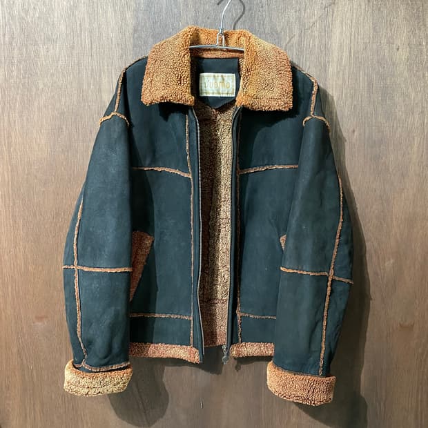 [XL] 90s L'UOMO 양가죽 시어링 무스탕 레더자켓