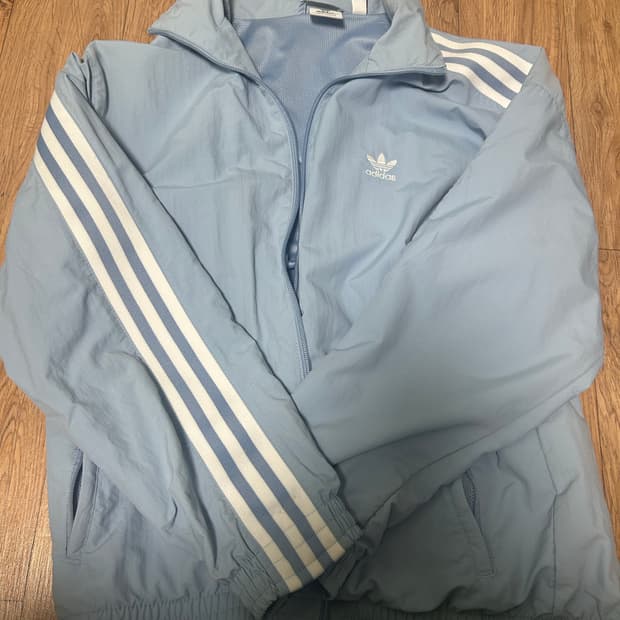 아디다스 바람막이 락업 트랙탑 W - 블루