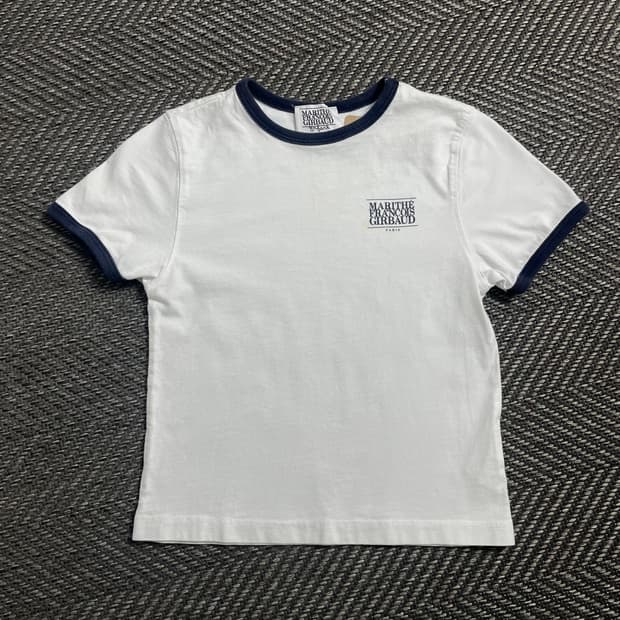 마리떼 프랑소와 저버 우먼스 배색 링거 반팔 티셔츠o 4614