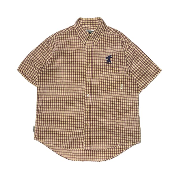 Logos 디즈니 미키마우스 체크 셔츠