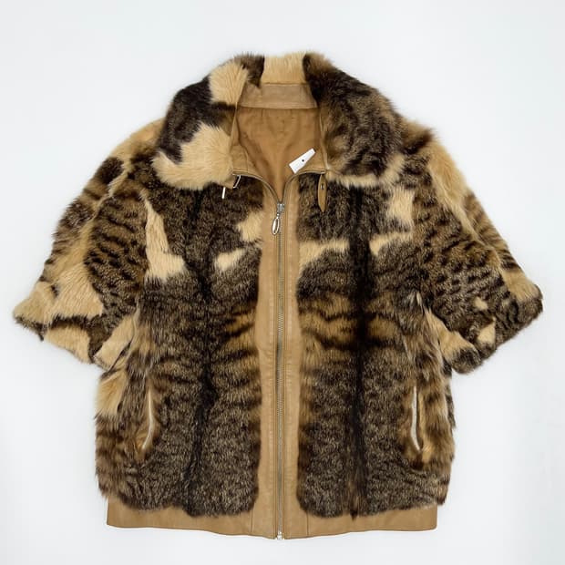 빈티지 퍼 하프 자켓