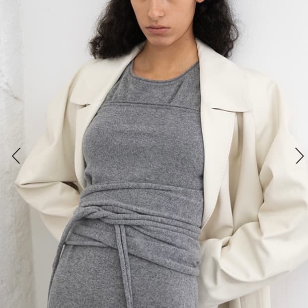 르셉템버 CASHMERE BLEND KNIT TUBE TOP(그레이)
