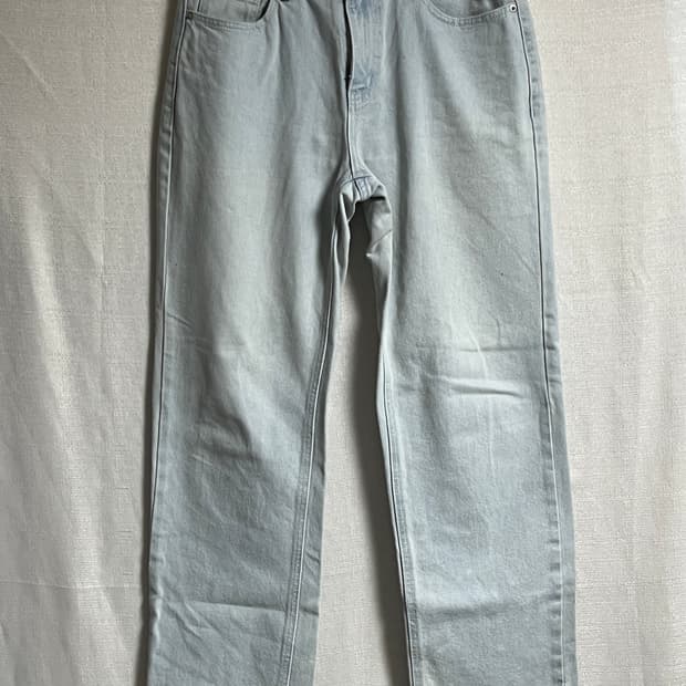 토피 와이드 연청 데님팬츠 M